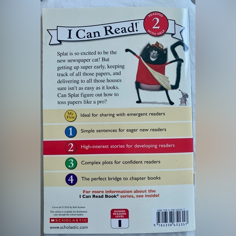 I Can Read Splat the Cat Gets A Job Kids Book by Rob Scotten - Picture 2 of 3